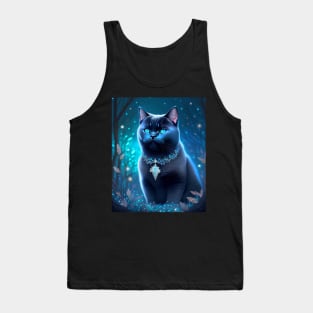 Magical Black British Shorthair Cat Tank Top